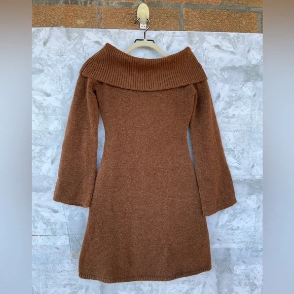 Cult Gaia Mariel Knit Dress in MahoganyQuiet LuxuryWool & Alpaca XS